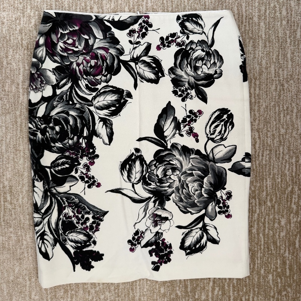 White House Black Market floral skirt